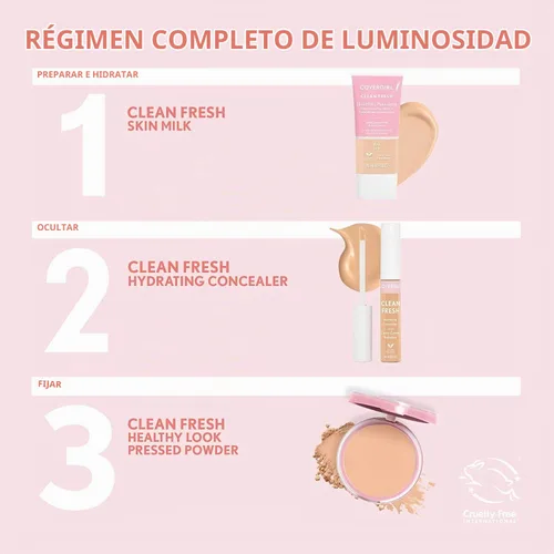 Vista 5 de Covergirl Clean Fresh - Polvo compacto translúcido, 0.35 onzas 39.4 in translúcido