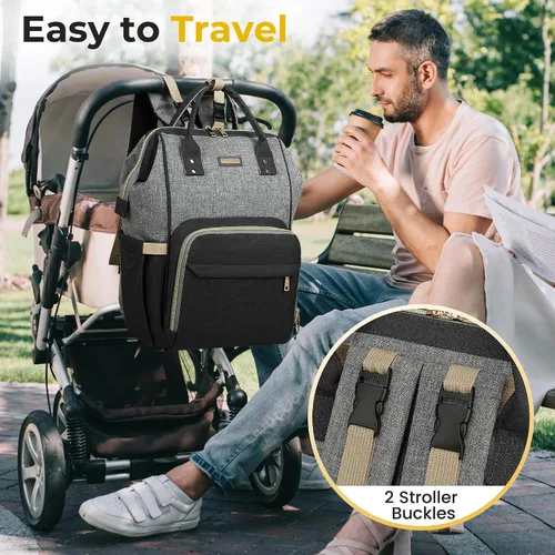 Vista 7 de mochila de pañales para bebe