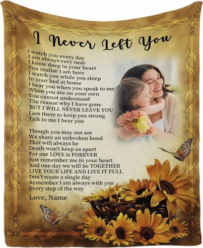 Vista 7 de Manta de memoria amorosa personalizada, no Longer be My Side but Forever in My Heart