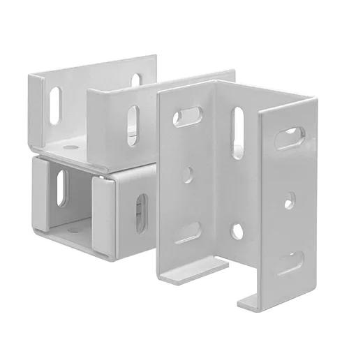 Vista 8 de Soporte de valla de aluminio resistente, 2 piezas for Vinyl Fencing Panel to Post Connection, Metal Replacement for 2.75in Plastic Brackets, Fits