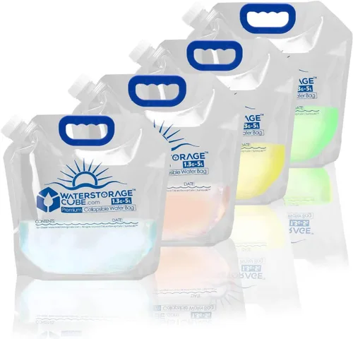 Vista 9 de WaterStorageCube Bolsa Contenedor de Agua Plegable Premium, sin BPA, recipiente de almacenamiento de plástico transparente de grado alimenticio
