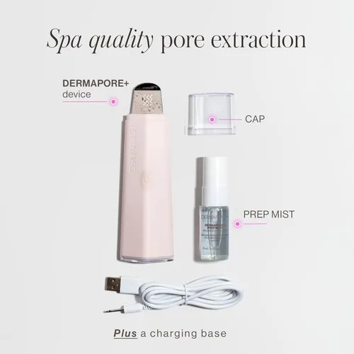 Vista 6 de DERMAFLASH DERMAPORE+ Dispositivo de cuidado de la piel, extractor ultrasónico de poros 2 en 1 e infusor para el cuidado de la piel, rubor