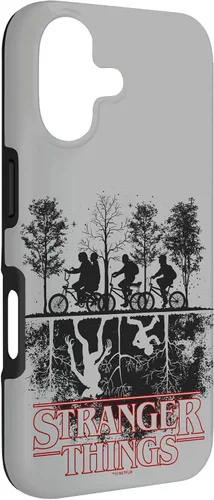 Vista 3 de Stranger Things Upside Down Hawkins Ride - Carcasa con logotipo para iPhone 17