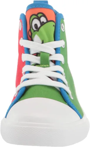 Vista 2 de SUPER MARIO Brothers Mario Luigi Nintendo - Zapatos deportivos de caña alta y con cordones para niños pequeños talla 7 a 12