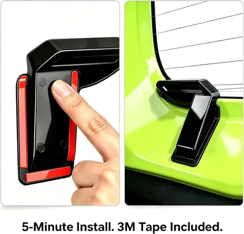 Vista 5 de YOCTM Paquete de 2 cubiertas protectoras de alambre de calefacción para parabrisas trasero para Suzuki Jimny 2019-2026 JB64 JB74W, borde de cable