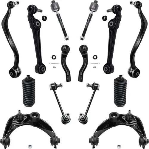 Vista 89 de Detroit Axle - Kit de suspensión frontal de 15 piezas para Jeep Grand Cherokee 99-04 1999 2000 2001 2002 2003 2004, brazos de control superior e