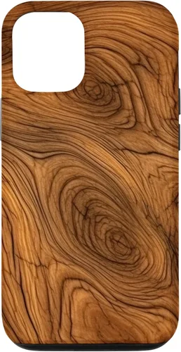 Vista 27 de iPhone 7 Plus/8 Plus elegante estampado de grano de madera marrón intenso estuche con estampado