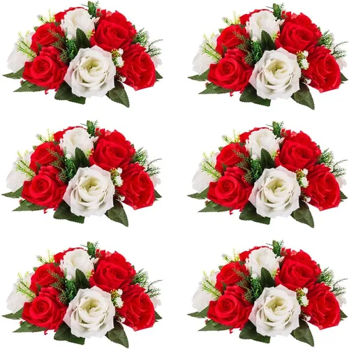 Vista 23 de Centros de mesa de flores para mesas de boda: decoraciones de mesa de Halloween, bolas de flores negras, centros de mesa para compromiso, ceremonia