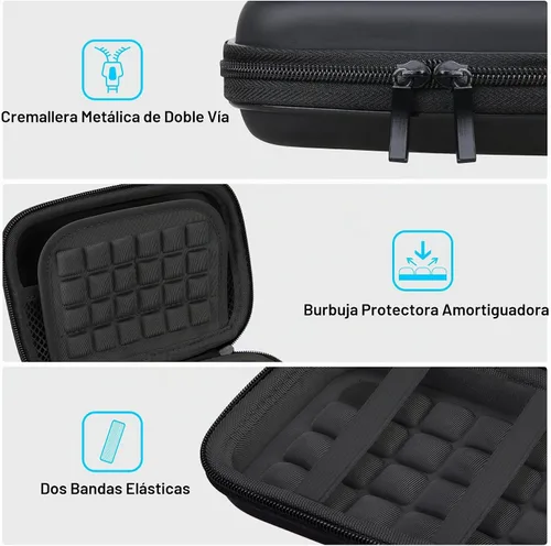Vista 3 de Lacdo Estuche de transporte de disco duro para Toshiba Canvio Basics/Canvio Flex/Advance/Gaming Disco duro externo portátil 1TB 2TB 3TB 4TB 2.5