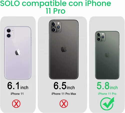 Vista 2 de JJGoo Compatible con iPhone 11 Pro Funda transparente, transparente a prueba de golpes para iPhone 11 Pro, delgada, antiarañazos, carcasa protectora