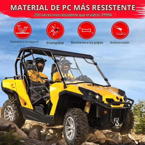 Vista 2 de StarknightMT Parabrisas completo Commander 2011-2020, parabrisas delantero UTV compatible con Can Am Commander 800 y Commander1000 2011 2012 2013