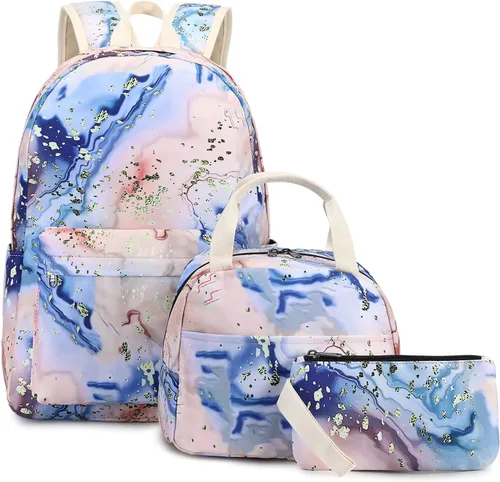 Vista 21 de Bluboon - Mochila escolar para niñas y mujeres para uso diario y de estilo informal, para portátil de 15 pulgadas, con bolsa para almuerzo y bolsa