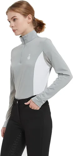 Vista 2 de HR Farm - Camisa de manga larga Ice Feel de secado rápido para mujer