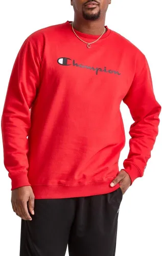 Vista 99 de Champion Sudadera de forro polar de peso medio con cuello redondo para hombre (regular o grande y alto)
