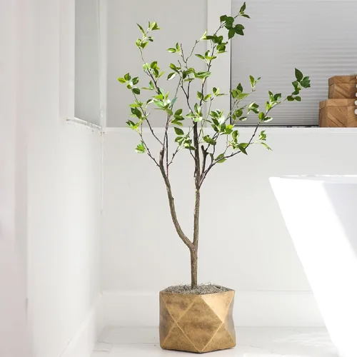 Vista 4 de Árbol artificial de cítricos minimalista de 1,22 m de Nearly Natural