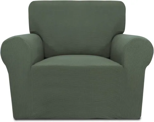 Vista 27 de PureFit Funda elástica para sofá biplaza, funda de sofá suave y antideslizante de jacquard de elastano, protector de muebles lavable con espuma
