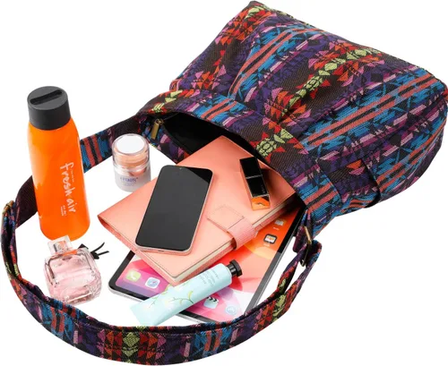 Vista 3 de Bolso bandolera de hombro tipo mensajero de tela duradera y casual grande