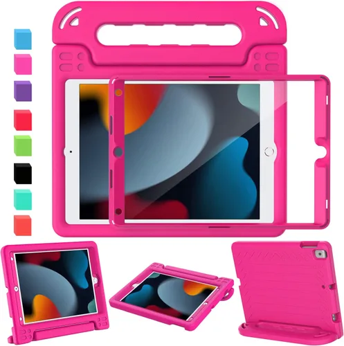 Vista 17 de AVAWO - Funda infantil para iPad de 10.9 pulgadas con protector de pantalla integrado, duradera, a prueba de golpes, ligera, con mango protector