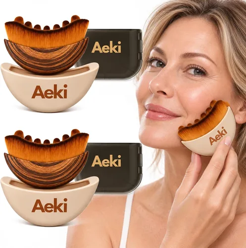 Vista 9 de Aeki - Cepillo linfático para contorno facial con funda protectora de 1 set
