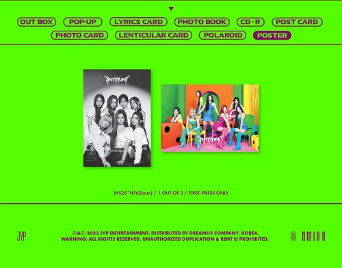 Vista 6 de DREAMUS NMIXX - ENTWURF (versión limitada) CD+póster doblado DUK1477
