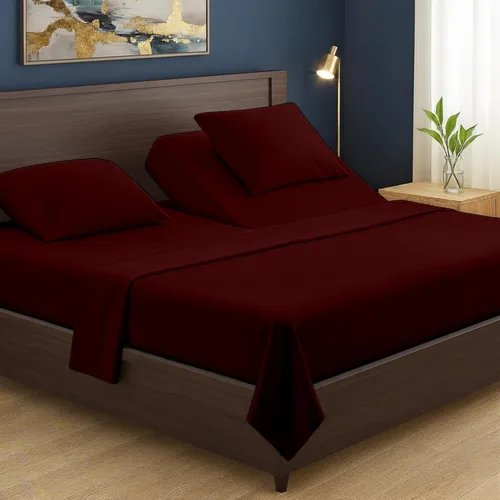 Vista 56 de Mattress-Homes Juego de sábanas de 4 piezas ultra lujosas 100% algodón suave de fibra larga de 16 pulgadas de profundidad, tamaño individual lavable