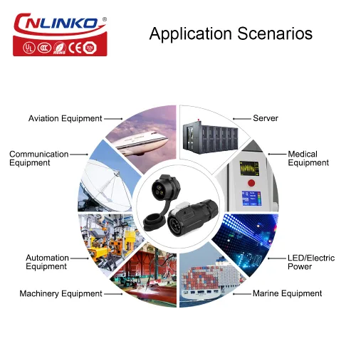 Vista 6 de CNLINKO Conector Circular de Panel IP68 M16 de Plástico de 3 Pines Macho y Hembra Eléctrico Impermeable Arnés de Cables Automático Soldadura
