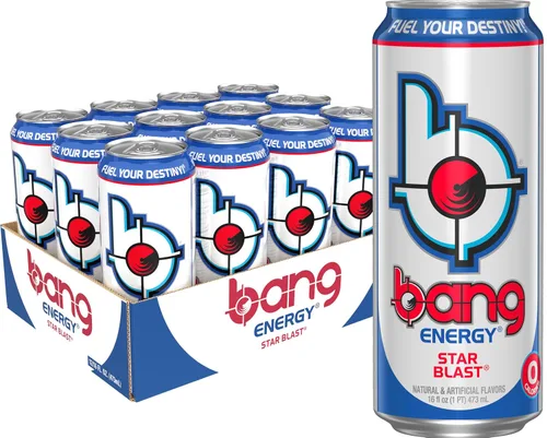 Vista 11 de Bang Energy - Bebida energética sin azúcar, 16 onzas, Blue Razz (paquete de 12) Paquete de 12