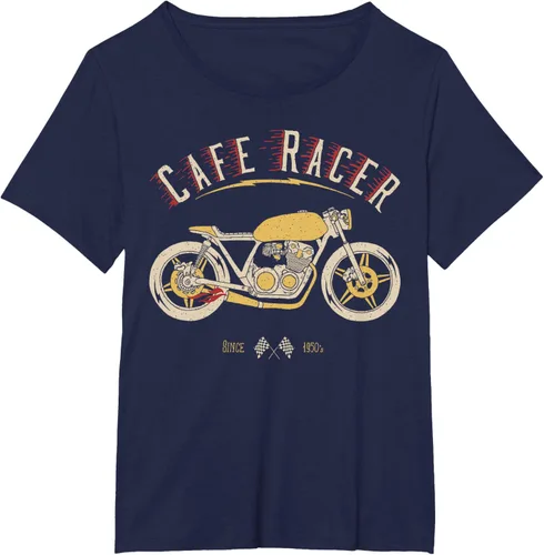 Vista 20 de Camiseta Cafe Racer - Old School - Camiseta de motocicleta vintage Negro