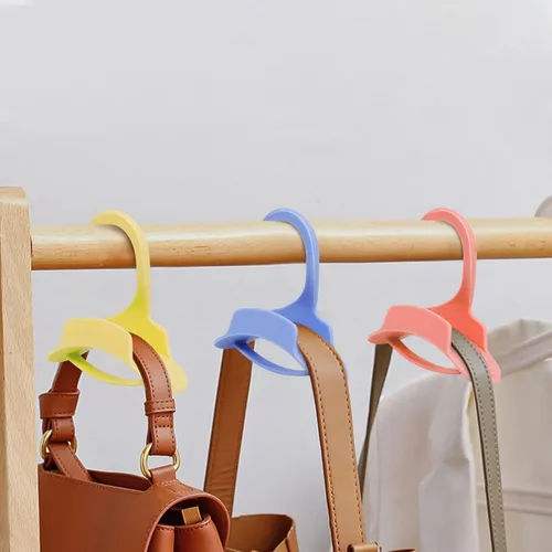 Vista 4 de plplaaoo Bag Hook, Bag Hanger, Hanging Purse Organizer, Purse Organizer for Closet, Purse Hanger Multifunction Space Saving Handbag Organizer Hook
