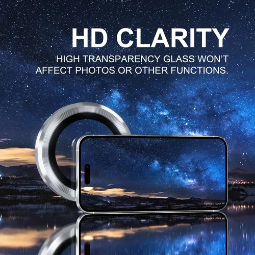 Vista 384 de Choiche Compatible para iPhone 16 Pro/iPhone 16 Pro Max Protector de Lente de Cámara, Vidrio Templado 9H Protector de Pantalla de Cubierta de Cámara