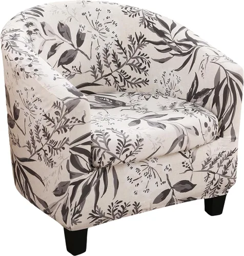 Vista 37 de NILUOH - Funda para silla de club de 2 piezas, funda elástica para silla de bañera redonda, fundas para silla de barril, fundas antideslizantes