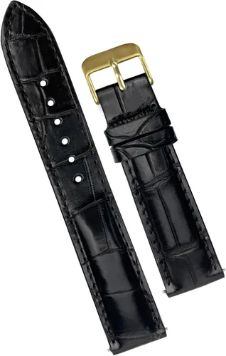 Vista 10 de vinacreations Correa de reloj hecha a mano AIIi-gator para hombres con liberación rápida, de cuero de cocodrilo premium, correa de reloj de repuesto