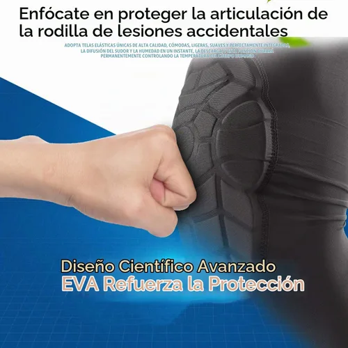 Vista 4 de Niños Juveniles de 5-15 Años Manga de Brazo y Rodilla Acolchada Manga de Pierna de Compresión Protectora Rodilla acolchada negra