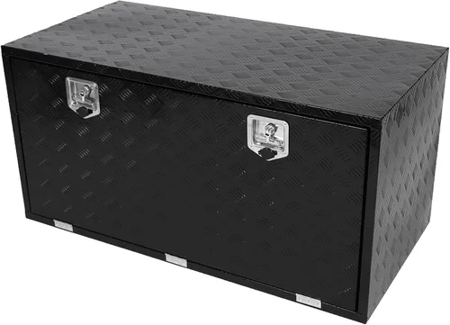 Vista 22 de confote Caja de herramientas chapada en aluminio resistente de 18 x 17 x 18 pulgadas, caja de herramientas para debajo de la carrocería, caja