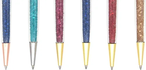 Vista 3 de Gullor 6 bolígrafos de tinta de gel, bolígrafo con punta redonda y cristal, multicolor B