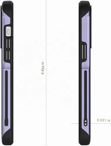 Vista 9 de Ghostek Atomic Slim - Funda protectora para iPhone 15 Pro Max, compatible con accesorios MagSafe, marco de metal de aluminio, funda de teléfono