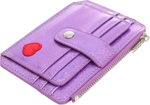 Vista 8 de TENDYCOCO - Monedero con clip para tarjetas de identificación y holograma para mujeres y niñas