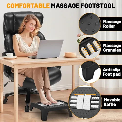 Vista 3 de Silla de oficina grande y resistente de 600 libras, silla de escritorio ergonómica para computadora, silla de cuero con respaldo alto con soporte