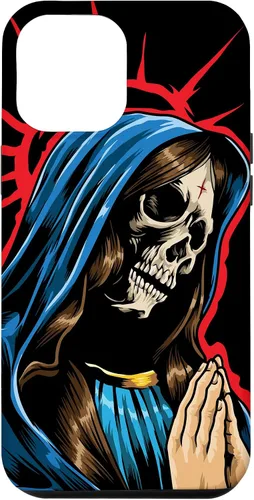 Vista 26 de Día de los Muertos - Praying La Calavera Catrina - Funda de Santa Muerte para iPhone 17