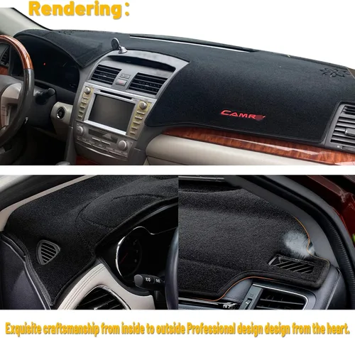 Vista 10 de Alfombrilla para salpicadero, cubierta acolchada para tablero, antideslizante, personalizada, compatible con Toyota Camry 2007-2011, protector