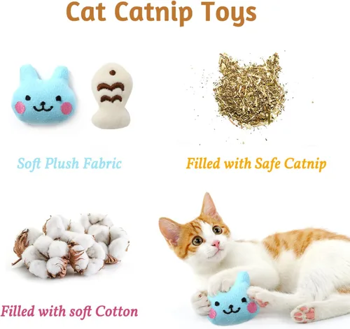 Vista 3 de Juguetes para gatos surtidos de juguetes para gatos, paquete de 26 juguetes para gatos, paquete variado para gatito, juguete de varita para gato