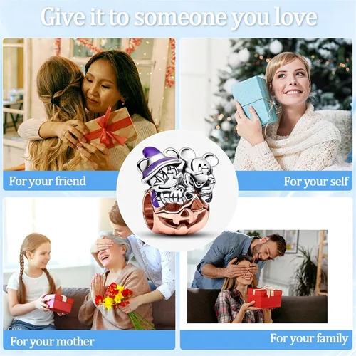 Vista 7 de polengju Birth Stone Love Heart Flying House Mom Crown Balloons Smile Children Luchs Charms para pulseras de plata de ley 925, collares, regalos