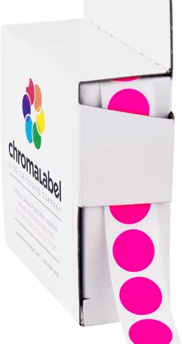 Vista 19 de ChromaLabel Kit de puntos verdes y rojos con código de color permanente de 1/2 pulgada, 2 cajas, 1000/caja