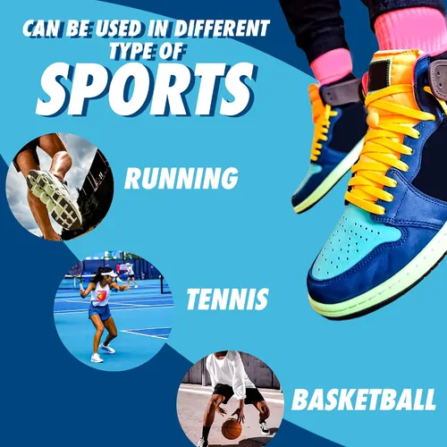 Vista 3 de Compatible con los cordones de los modelos Jordan 1-8 Cordones planos para zapatos deportivos, cordones deportivos para tenis