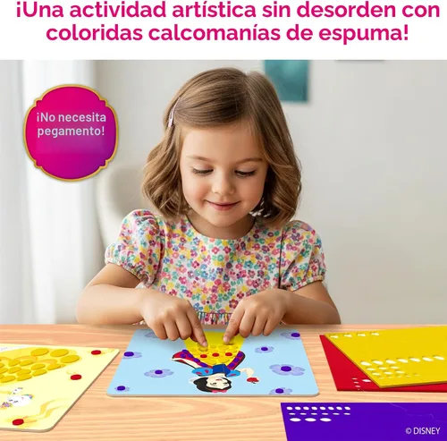 Vista 2 de Skillmatics Arte de calcomanías de espuma – Disney Princess, más de 800 calcomanías de espuma 3D, diversión sin desorden para niños, kits