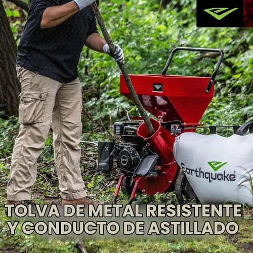 Vista 15 de Earthquake 33968 K32 Chipper Shredder, motor Viper de 212 cc de 4 ciclos de alta resistencia, tritura ramas de hasta 3 pulgadas de diámetro