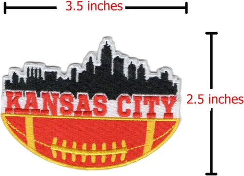 Vista 2 de MJshop29 Kansas City Parches para planchar para ropa, mochilas, jeans, motocicleta, parche para coser chaquetas personalizadas, sombreros, bolsas