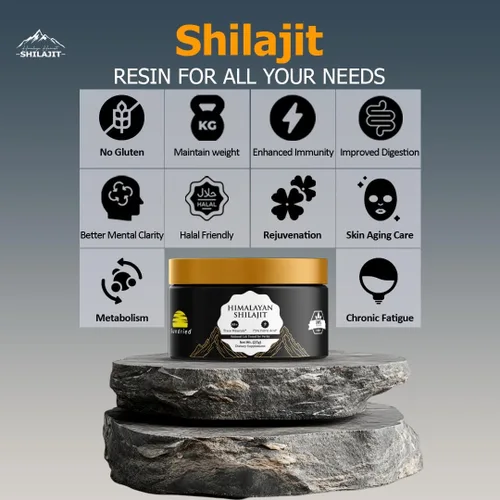 Vista 4 de Resina Shilajit pura del Himalaya Shilajit orgánico Probado en laboratorio de 0.88 onzas Impulso de energía Apoyo inmunológico Mejora