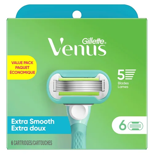 Vista 8 de Gillette Venus Recambios de cuchillas de afeitar Extra Smooth para mujer, 6 unidades, diseñados para un afeitado apurado y suave