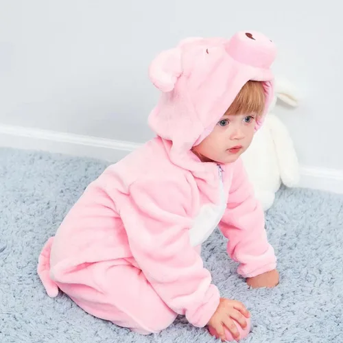 Vista 2 de Disfraz de bebé de Halloween para niños pequeños, rómper, mameluco para niños o niñas, ropa de animales, de 2 a 36 meses